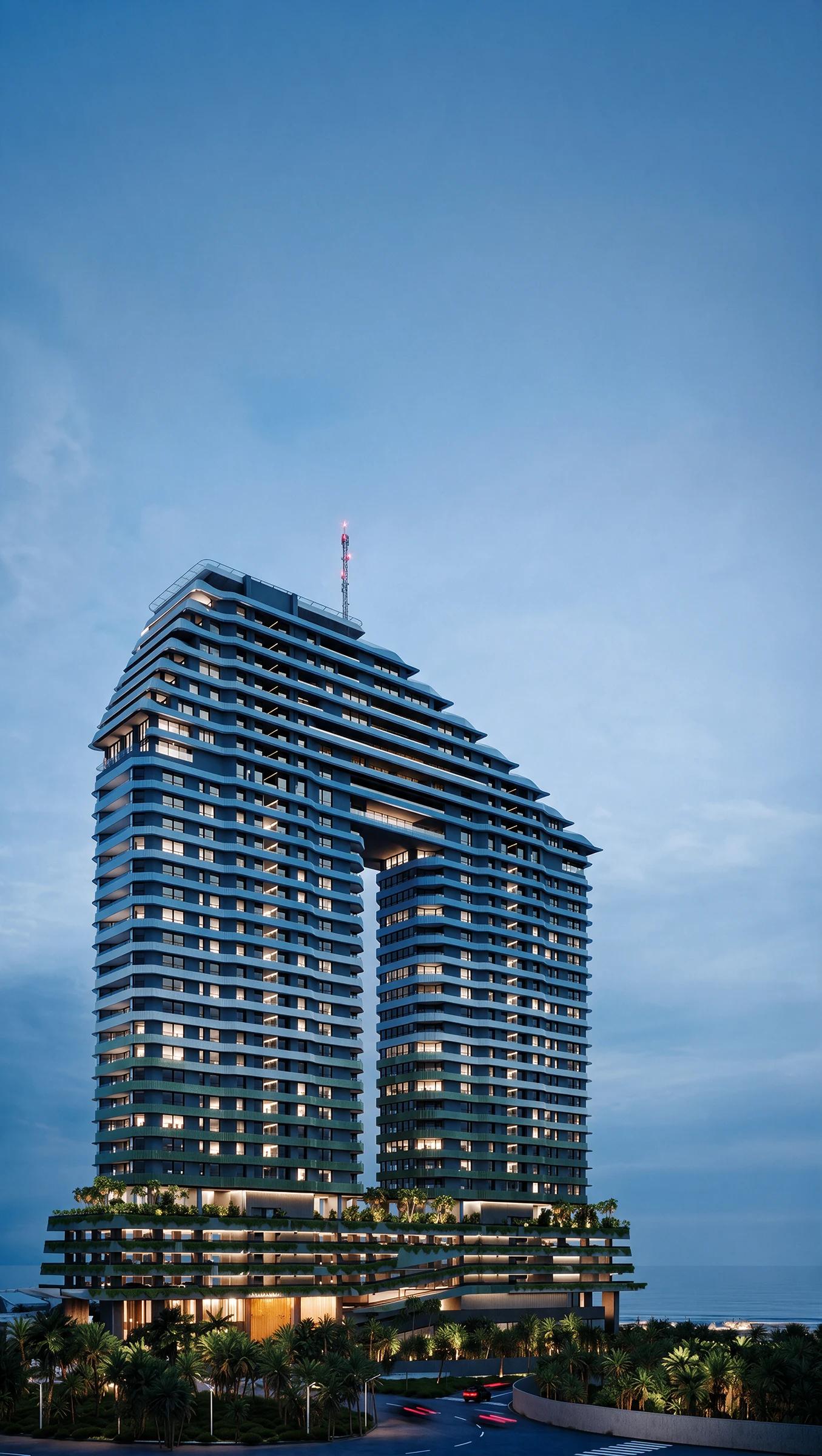 Supplied Solaris twilight architectural visualization