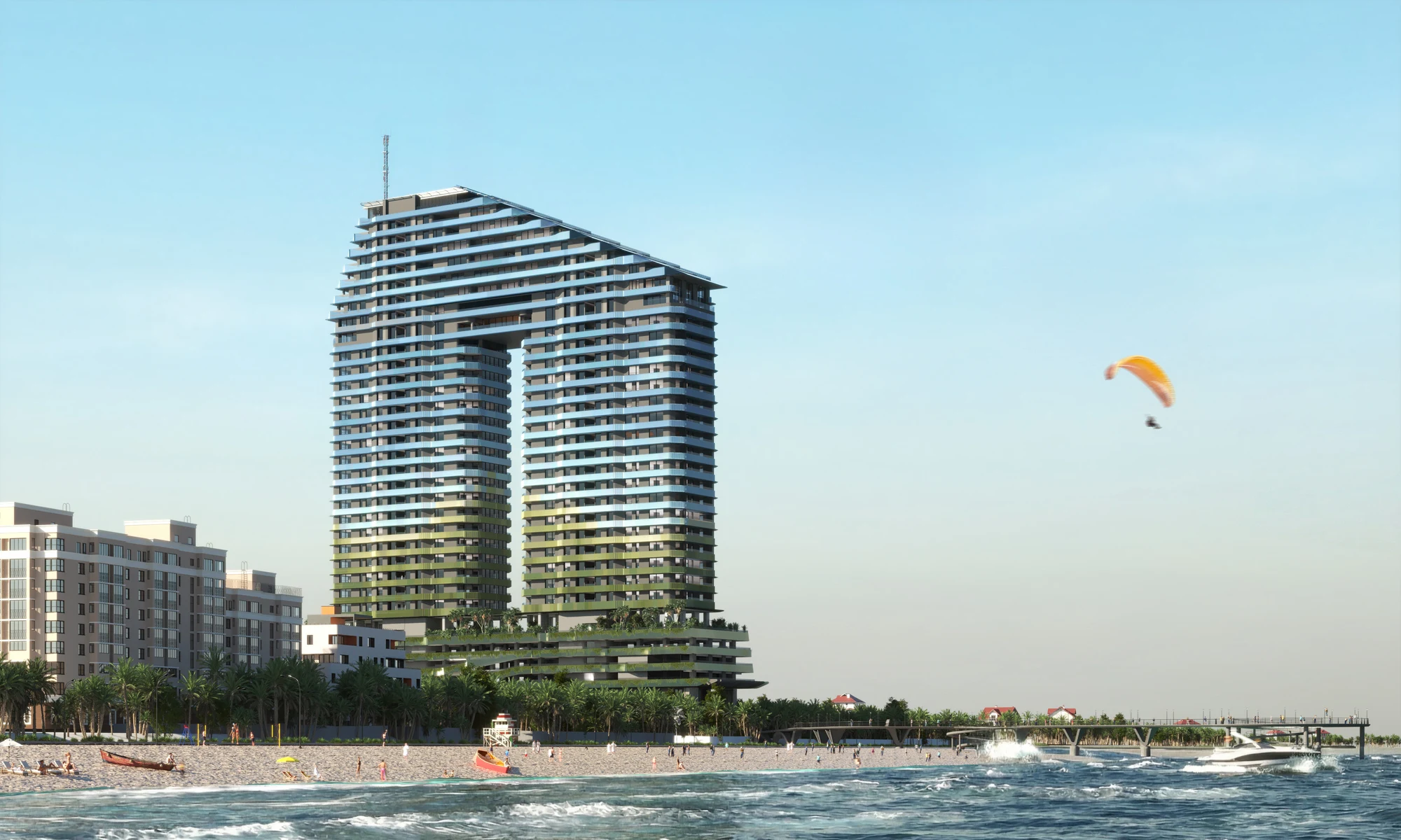 Client-supplied daytime Solaris coastal visualization