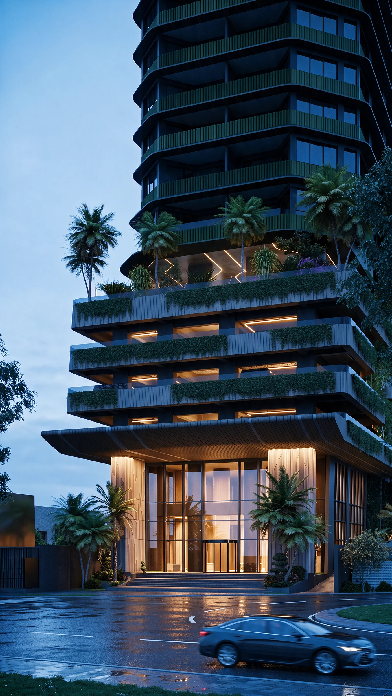 Solaris arrival and terrace detail