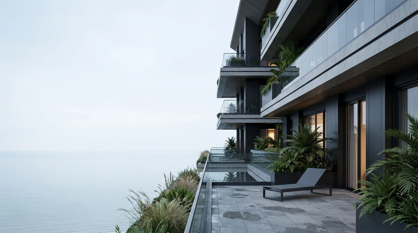 A quiet Solaris terrace with a private view over the sea